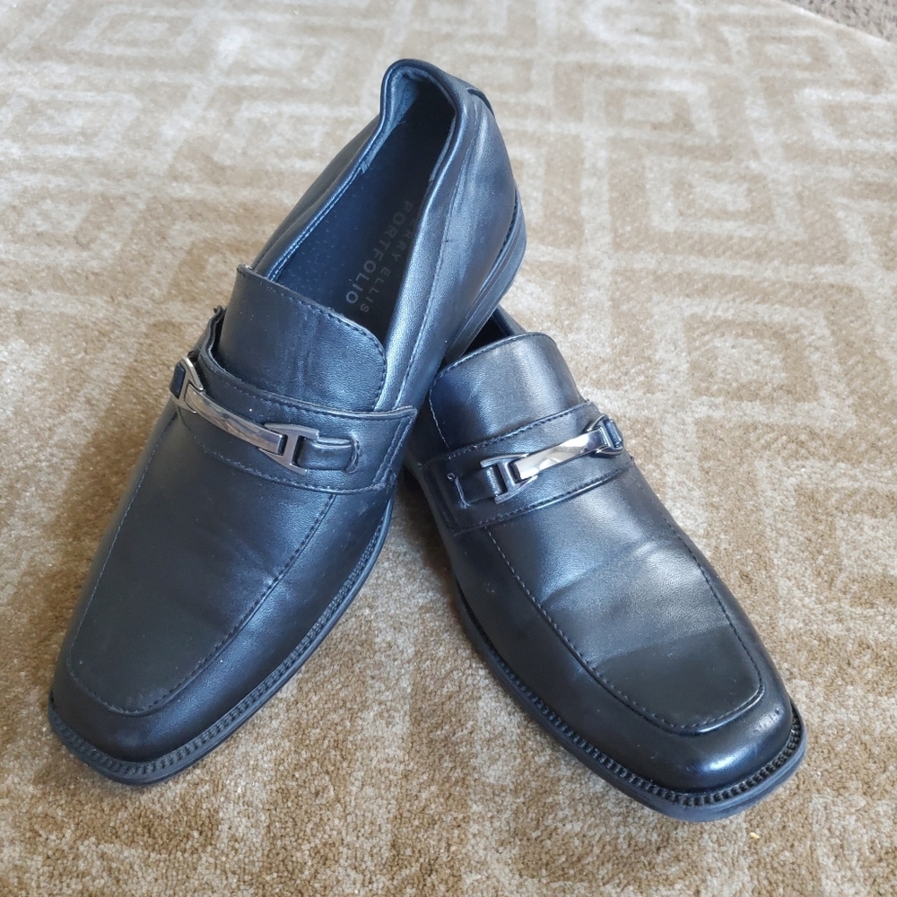 Perry Ellis Portfolio  Boys Uniform Loafers Sz3